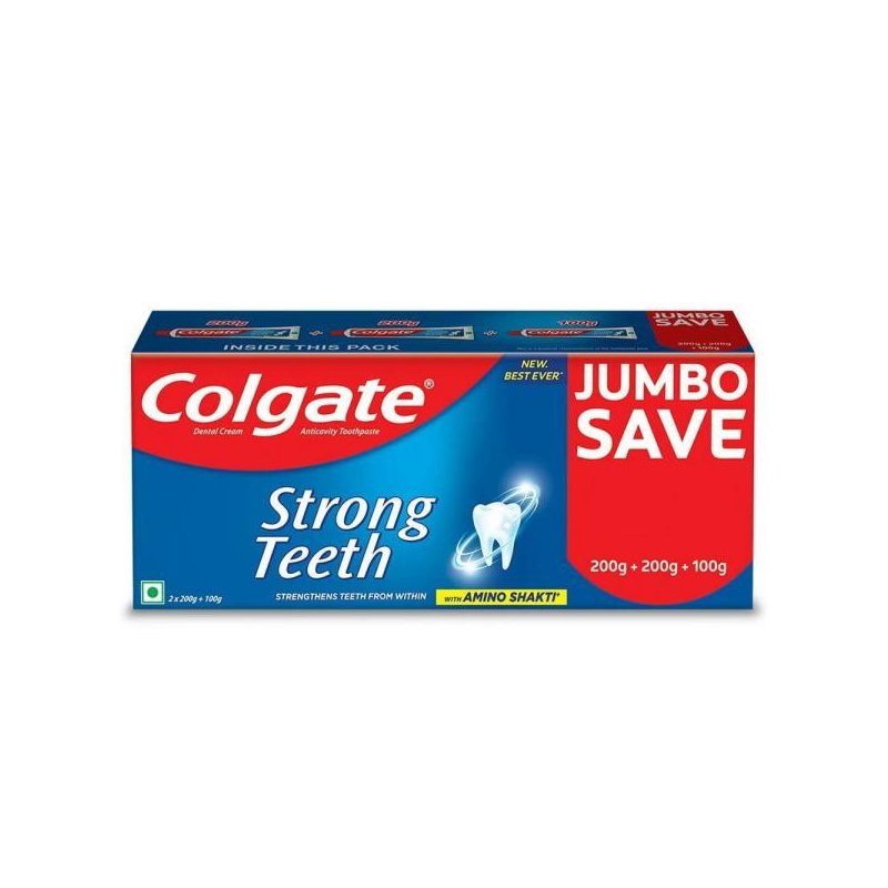 Colgate Strong Teeth Dental Cream Toothpaste 500 g Saver Pack