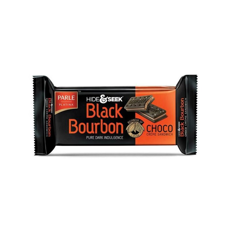 Parle Hide & Seek Black Bourbon Chocolate Cream Biscuits 100 g