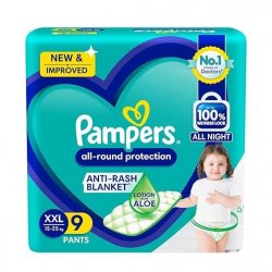PAMPERS ALL ROUND PROTECTION ANTI -RASH BLANKET XXL 15-25KG 9 PANTS