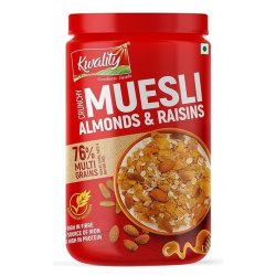  Kwality Muesli Crunchy Almond & Raisins 1kg Jar 