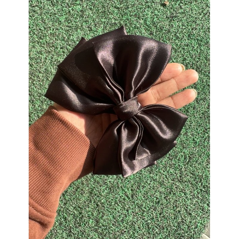 Black Satin Hair Bow