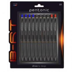 Pentonic 0.7m Ball Point Pen B-RT Blister Pack of 10