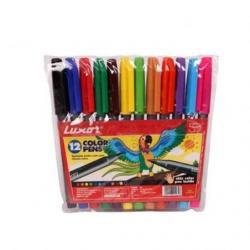 Luxor Color Pens- 12 Assorted Colors