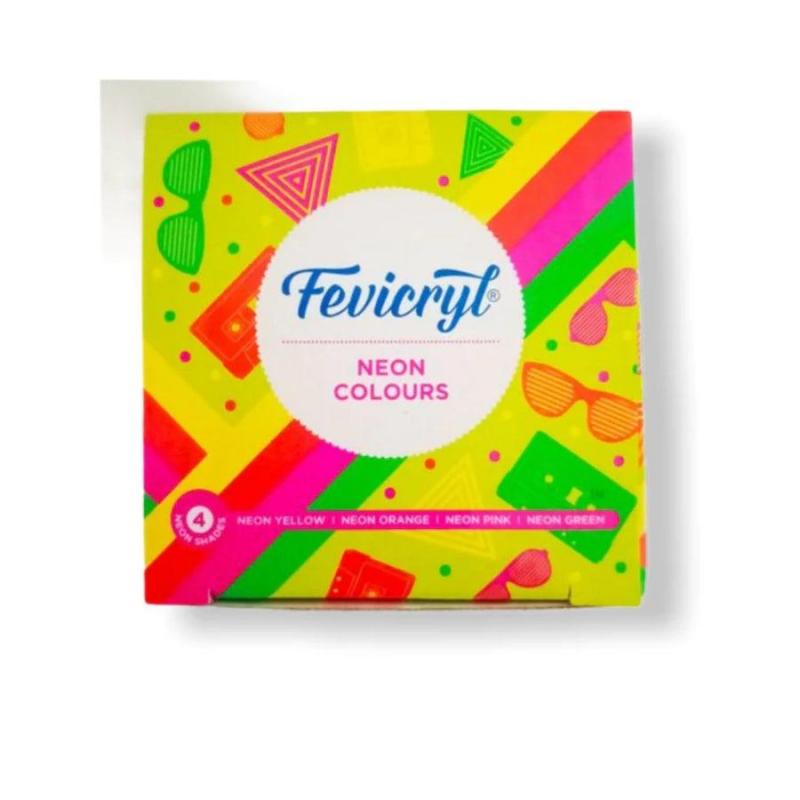 Fevicryl Neon Acrylic Colours Set - 4pc