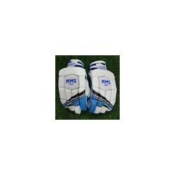 NMS White & Blue Batting Gloves