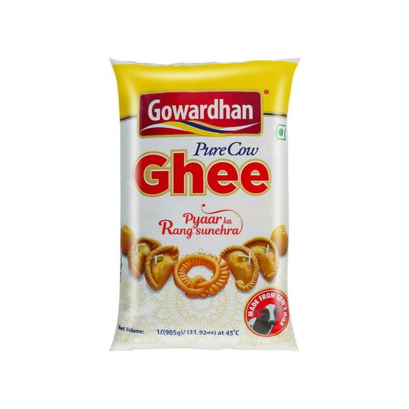 Gowardhan Pure Cow Ghee 1 Litre -Pouch Pack